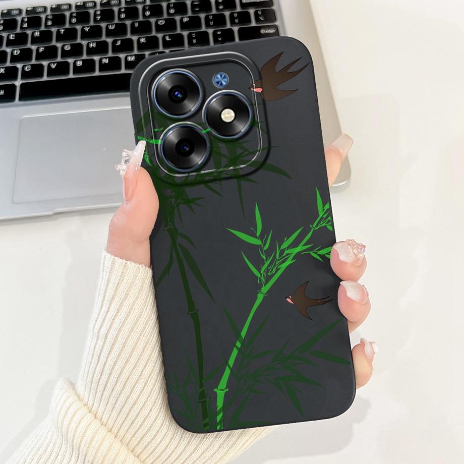 Чехол для Tecno Spark Go 2024 Tecno Spark 20c 20 Pop 8 Funda Эстетичный Мультяшный Панда Кролик Защита Камеры Матовый Мягкий Чехол