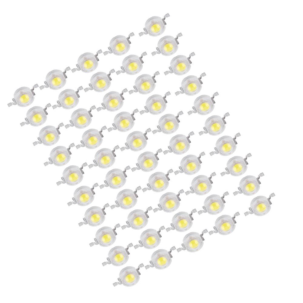 50PCS Aluminum High Power LED Beads 110LM/W DIY Lighting Fixtures Floodlight Replacement
