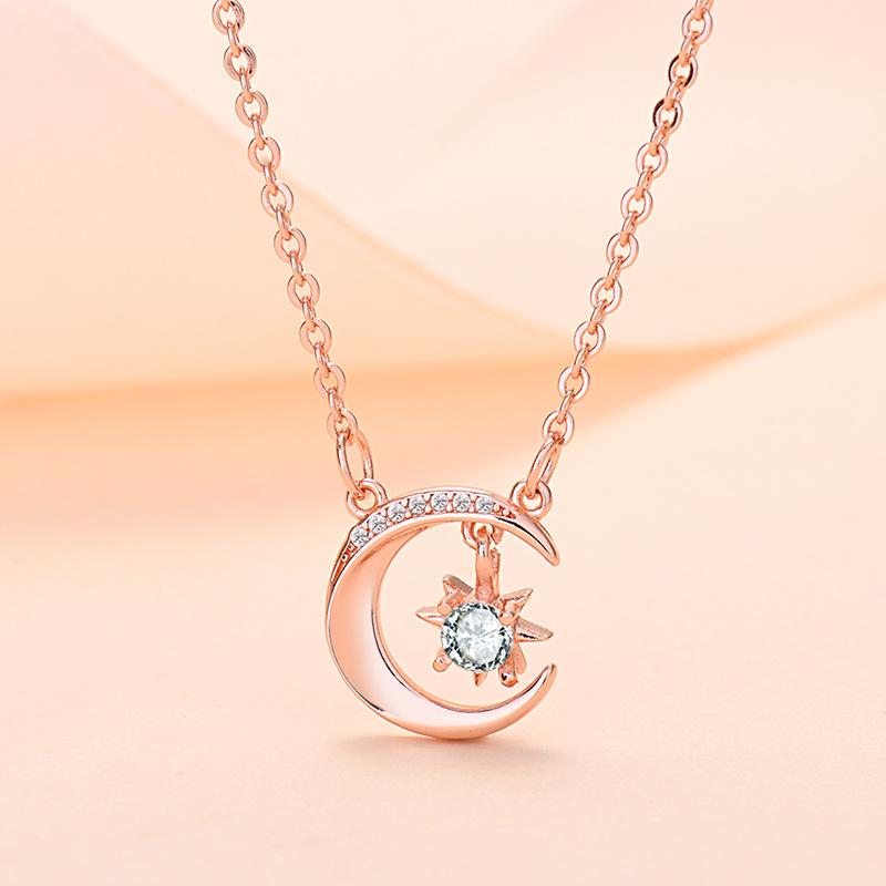 Корейская версия подвесного светильника Unicorn Star and Moon Guarding, роскошная ниша со звездами и луной, цепочка на ключицу с легендой о звездах и луне