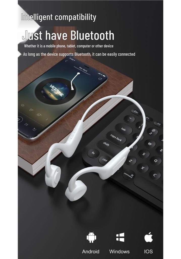 Самые продаваемые спортивные Bluetooth-наушники с костной проводимостью, заушинами, воздушной проводимостью, глубокими басами, цифровым дисплеем и слотом для карты памяти MP3
