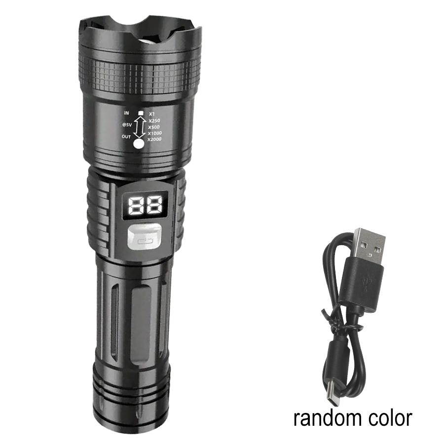 1PC Bright Tactical LED Flashlights - 3 Modes Zoomable Torch Light, Ideal for Outdoor Hiking Hunting Camping Defense Flash Light