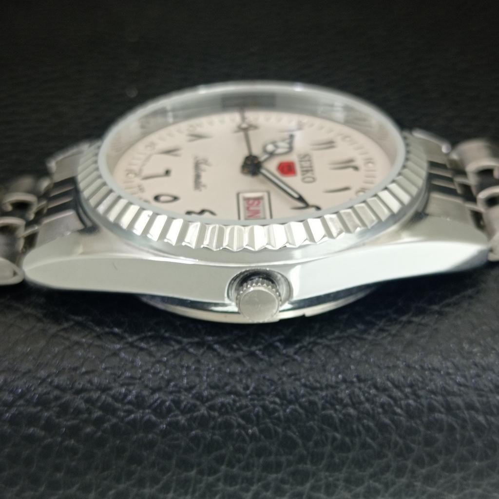 ЯПОНИЯ ВИНТАЖНЫЕ ВОССТАНОВЛЕННЫЕ МУЖСКИЕ АВТОМАТИЧЕСКИЕ ЧАСЫ SEIKO 5 6309A БЕЛЫЕ a442496-1
