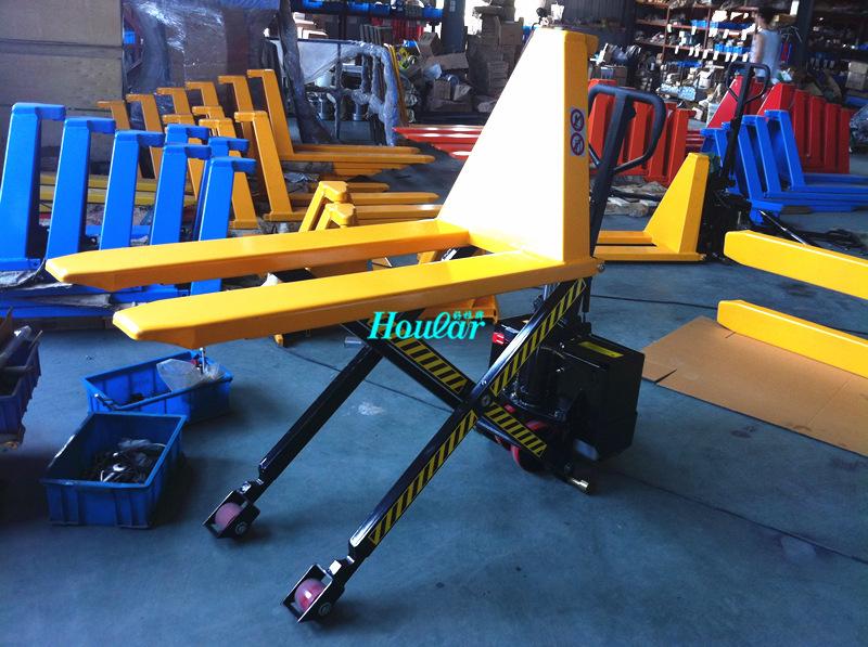 HOULAR High Stroke Electric Pallet Jack/Scissor Lift Truck