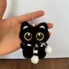Милый маленький черный кот Брелок-подвеска Плюшевая игрушка Кукла Рождественская елка Подвесные аксессуары Для мальчика Девочки Подарки на день рождения