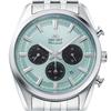 Orient STRETO Solar Chronograph 40mm Sky Blue Dial Steel Strap Men's Watch RA-TX0304L10B, Sky Blue