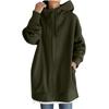 Women's Zip Hooded Long Sweatshirt Lightweight Loose Long Sleeve Casual Sweatshirt With Pocket