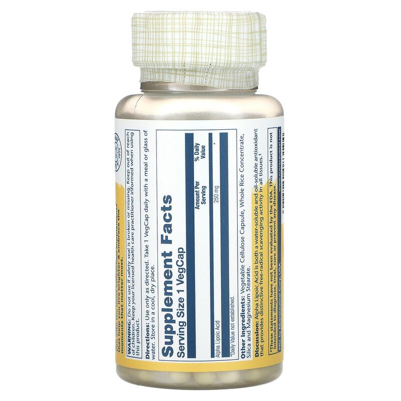 Alpha Lipoic Acid, 250 mg, 60 VegCaps