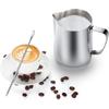 350/600ml Coffee Milk Frothing Pitcher Stainless Steel Milk Frothing Cup Steam Pot with Latte Art Pen Coffee Latte Accessories