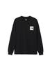 Черная футболка с длинным рукавом, квадратный логотип, сшитая, North Cut and Sewn, XXL [The Face],