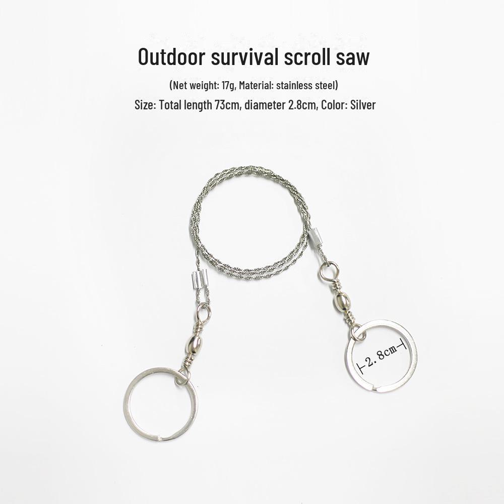 Portable Camping Survival Saw: Curved Blade Rope Chain, Outdoor Wire & Pocket Tool