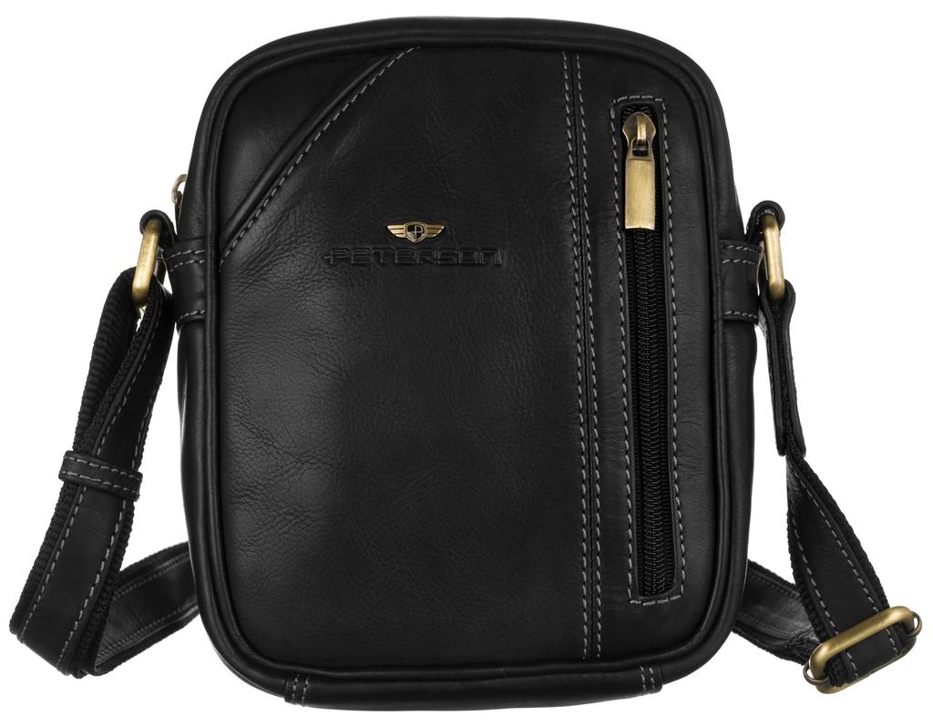 Men's leather shoulder bag - Peterson