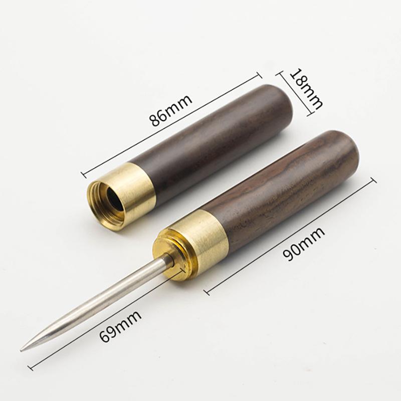 Ice Pick With Cover Stainless Steel Ice Pick with Wooden Handle Kitchen Icepick Bartender Breaking Ice Tool