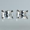 Synthetic Moissanite Earring 10.80 ct Emerald Cut Pair Gemstone Jewelry Gift
