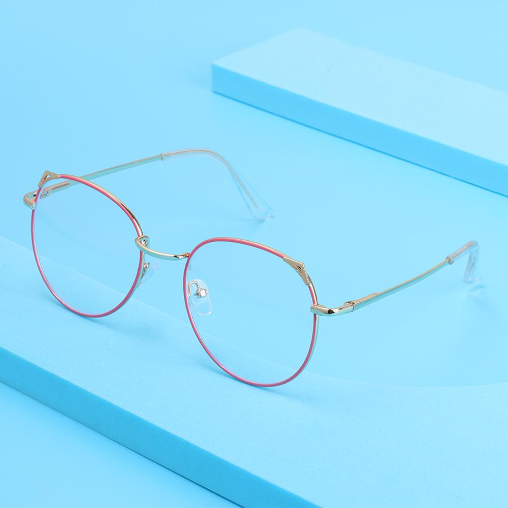 Cute Eye Protection Computer Goggles Ultra Light Frame Cat Ears Eyeglasses Anti-Blue Light Glasses