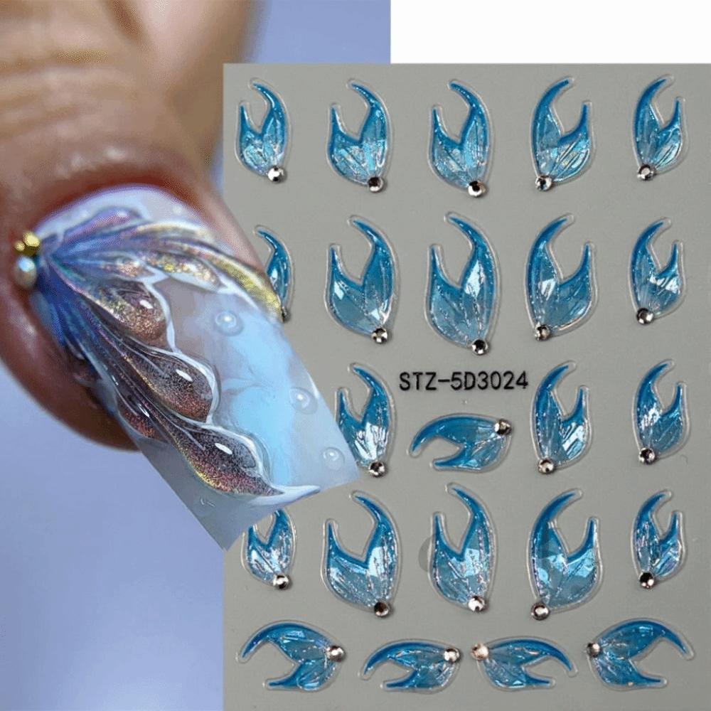 with Diamond Press on Nail Stickers Nail Decals for DIY Manicure Decorations