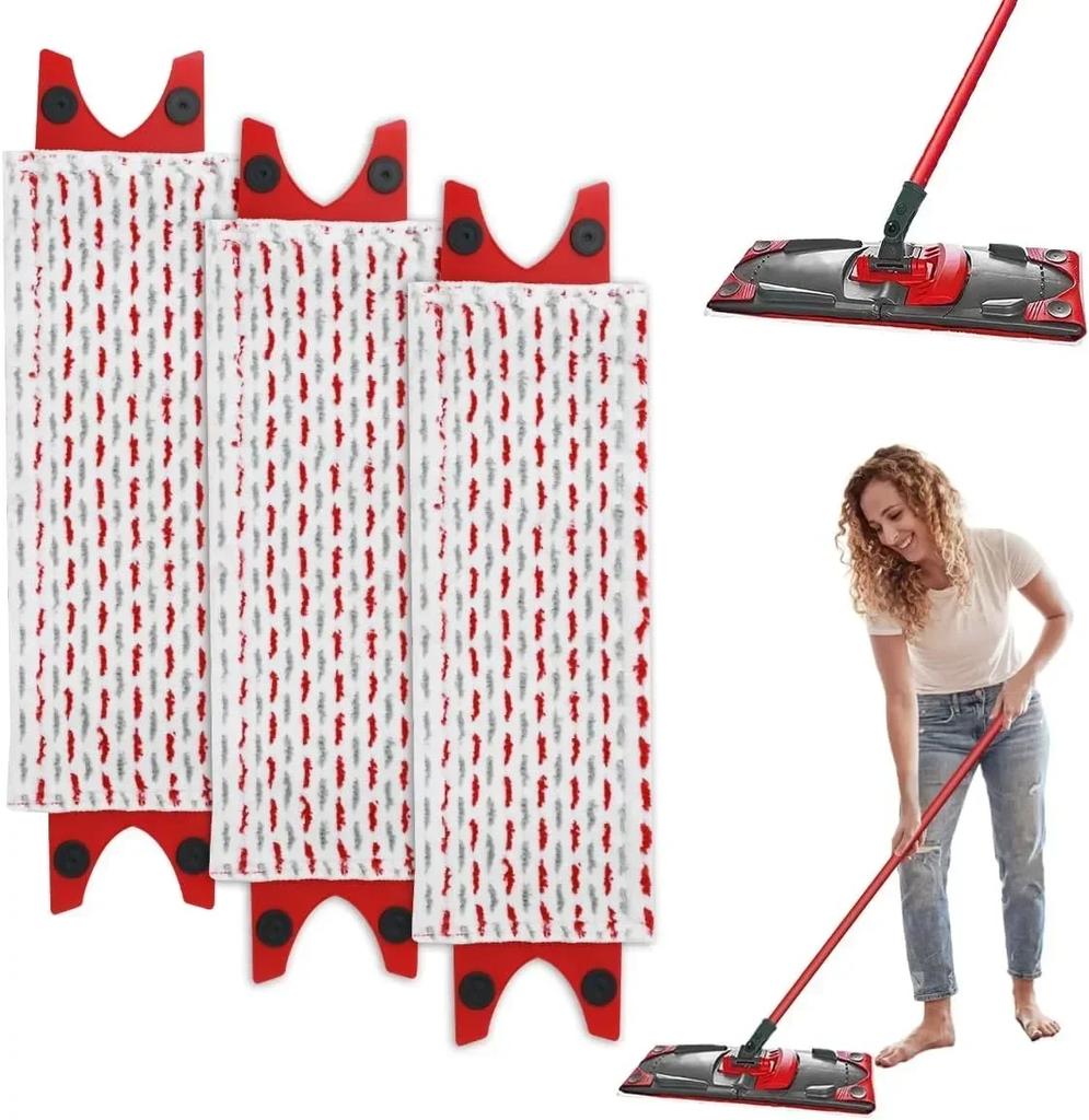 Многоразовая плоская насадка для швабры-отжима High Quality Замена для Vileda UltraMax Быстросохнущая Машинная стирка Микрофибра Накладка для швабры