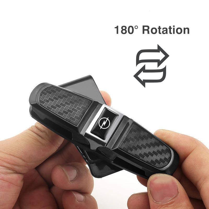 Car Mounted Glasses Frame sun visor Degree Rotation Multifunctional Opel Car Glasses Clip Double Headed Clip Board
