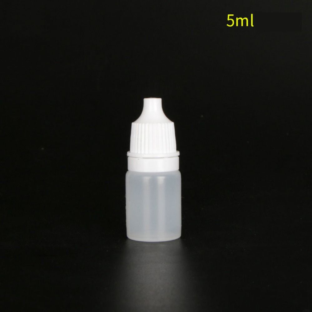 White Squeezable Dropper Bottles Eye Liquid Bottle Plastic Empty Containers Refillable Bottles