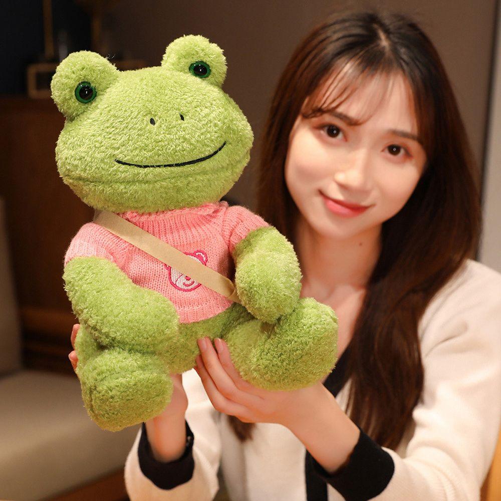 Soft Toy Cartoon Doll Stuffed Animals Sweater Frog Doll Frog Stuffed Toy Dressing Frog Plush Toy