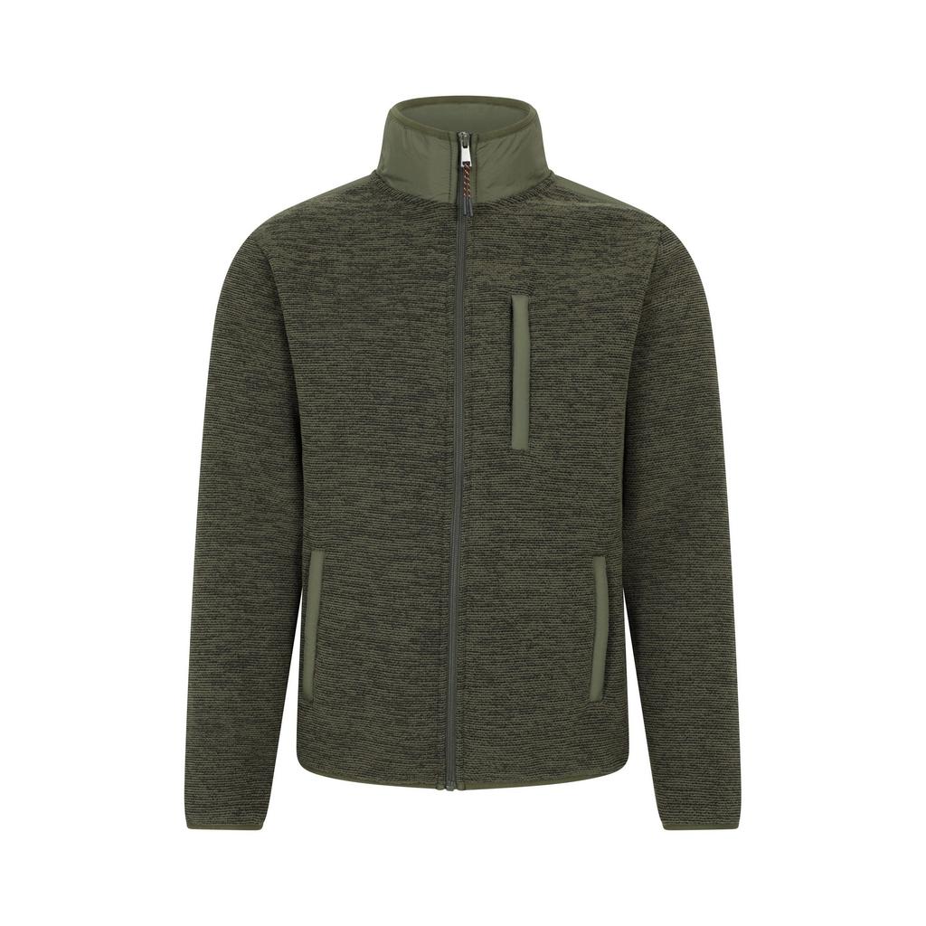 Mountain Warehouse Mens Hayfield Faux Fur Lined Full Zip Fleece Top