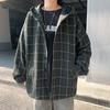 Jacket Male Teen Student Male Loose Baseball Uniform Hooded Jacket Wool Jacket Student Trend Brand Male