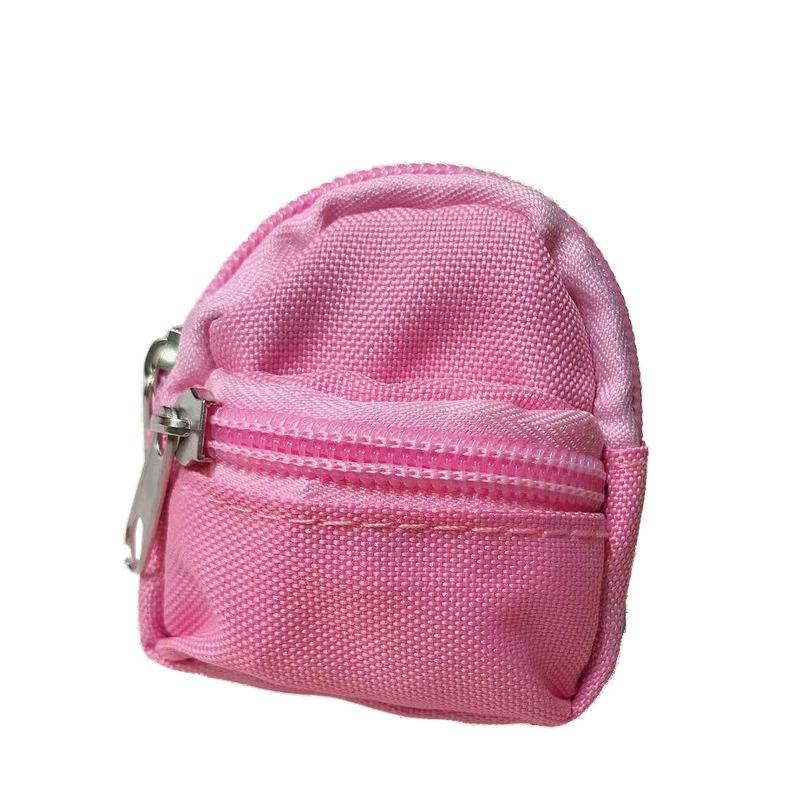 Подходит для 17/20 см кукольного домика labubudoll, украшение, рюкзак, игрушка-маленькая кукла, школьная сумка на двойной молнии, холщовый кошелек для монет