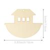 10pcs Wood Noah's Ark Cutouts Unfinished Wooden Noah's Ark Hanging Ornaments DIY Craft Gift Tags for Home Party Decoration
