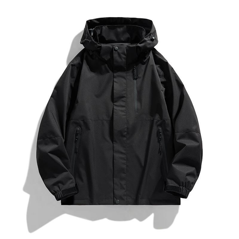 Весна и осень Открытый горный одиночный куртка мужская трехслойная свободная повседневная пара куртка с капюшоном