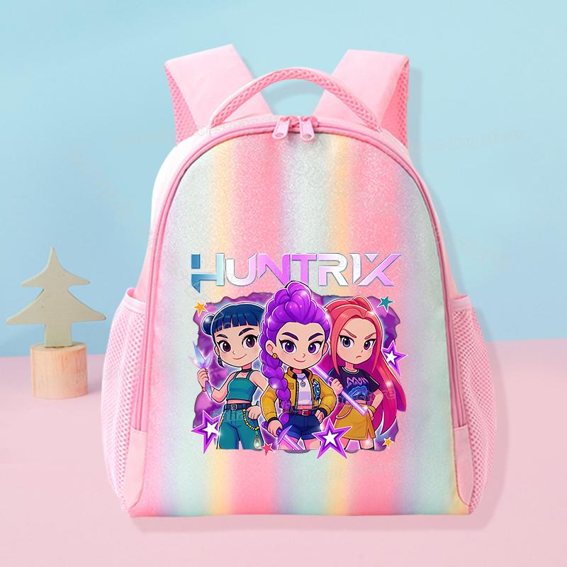 KPop Demon Hunters School Rainbow Backpack Rumi Mira Zoey Girl Student Backpack Anime Movie Women Travel Rucksack Birthday Present