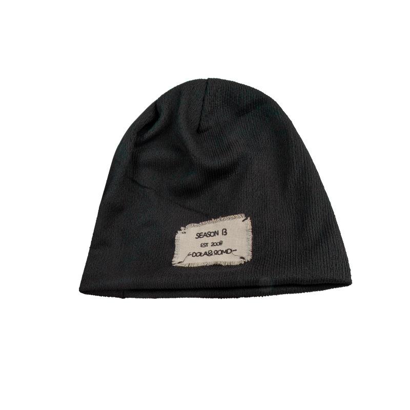 Internet celebrity heap hat children thin patch cloth versatile pullover knitted hat thin bald hat confinement hat letter patch