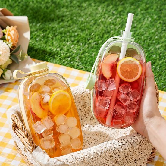 Бутылка для кубиков льда 3 в 1 Бутылка для кубиков льда с трубочкой Портативная безконтактная форма для кубиков льда Нажмите, чтобы выпустить