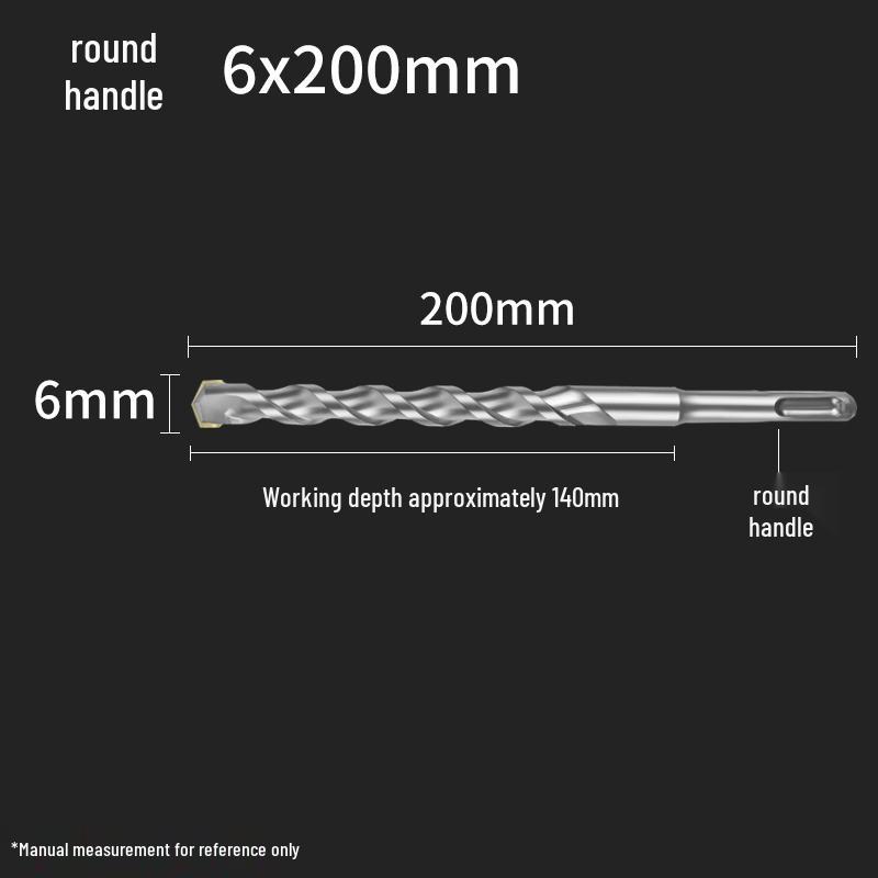Сверло ударное 4-зубое с квадратным хвостовиком для бетона, сверло 2-зубое с круглым хвостовиком для расширения отверстий 150 мм