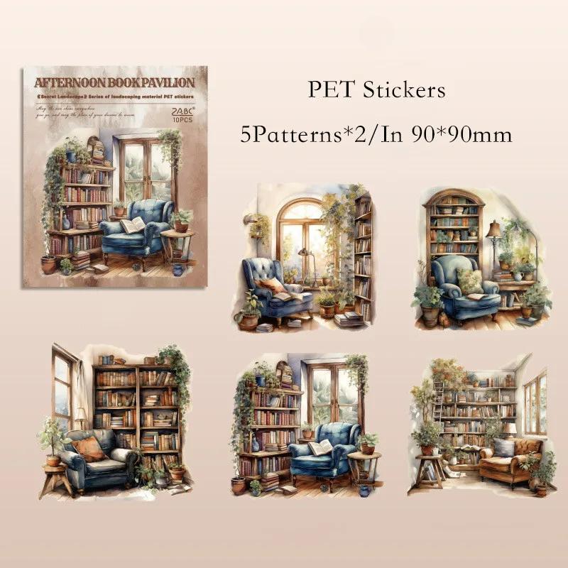 10 шт./упак. Цветочные наклейки на окна из ПЭТ-пластика, светящиеся ракушки, сделай сам, скрапбукинг, коллаж, канцелярские принадлежности, эстетика, наклейки для декора