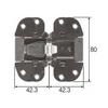 Generic Closet Folding Door Center Hinge, MDV403-nkg, Set of 3, Metal, Includes 24 Mounting Screws