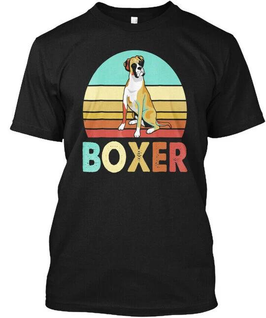 Vintage Boxer Dog Sunset T shirt