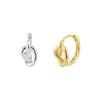 Серебряные серьги-гвоздики из серебра 925 пробы с натуральным узлом Смелые
