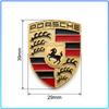 1 шт. Металлическая текстура Значок-щит Porsche Водонепроницаемая, устойчивая к выцветанию Декоративная наклейка Подходит для всех Porsche Седан, Внедорожник, Спортивный автомобиль Модификация интерьера