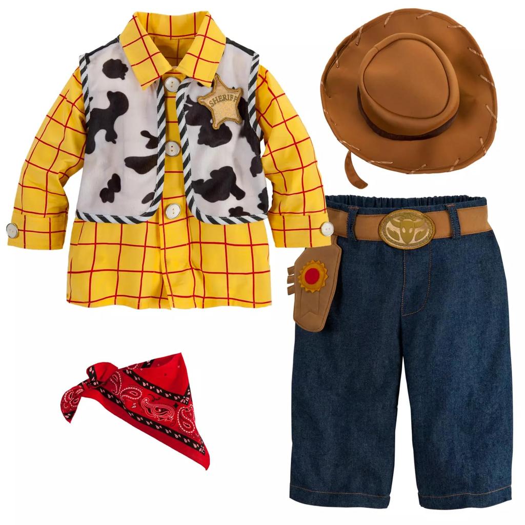 Toy Story Woody Cowboy Kigurumi Costume for Baby Boys, Halloween Costume, US Disney Store (US Size 18-24M, Japan Size 90cm) [Used]