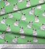 Soimoi Japan Crepe Satin Fabric Pug Dog Print Fabric by Metre 42 Inch Wide