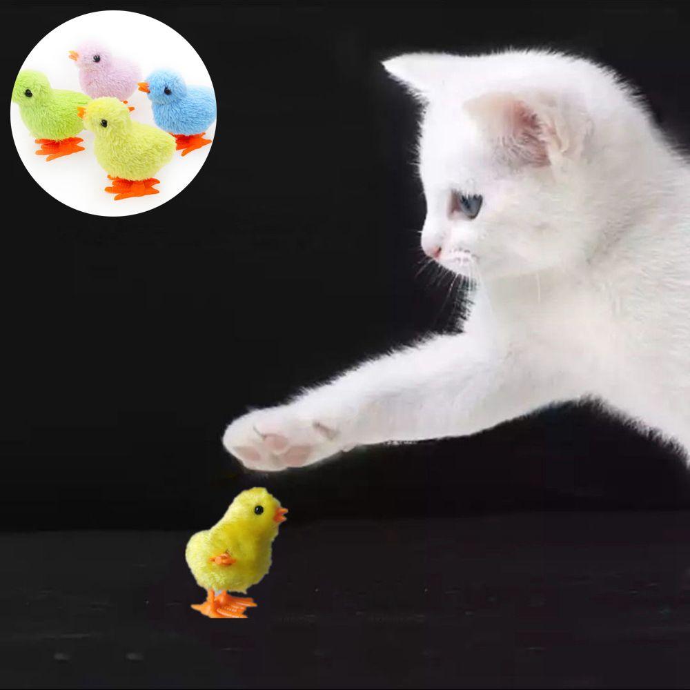 Shake Movement Interative Playing Clockwork Interative  Toy Cat Toys Plush Chicks Kids Gifts