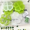 Creative Four-leaf Clover Green / Transparent Storage Box Travel Portable Pill Capsule Containers Girl Sticker Jewelry Organizer