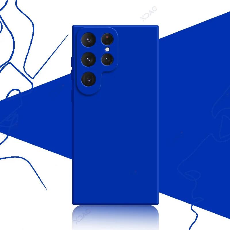 Роскошный мягкий квадратный жидкий силиконовый чехол для Samsung S23 FE Plus Ultra SamsungS23 S23FE S23Plus S23Ultra 5G Coque