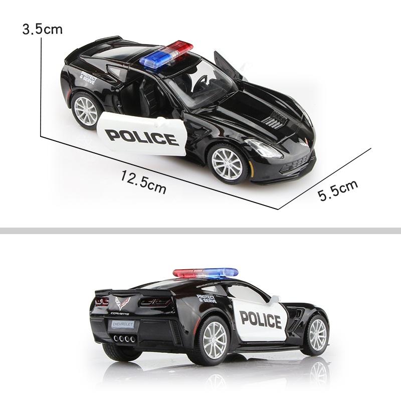 Police Car Series Volkswagen Mercedes Benz Dodge Lamborghini McLaren Ford Chevrolet Corvette Diecasts & Toy Vehicles RMZ City 1:36 Alloy Model