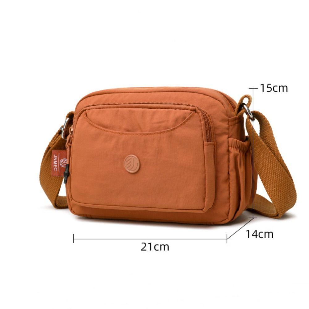 Casual Versatile Crossbody Bag Multi layered Waterproof Nylon Travel Bag Lightweight Mom Bag for Women