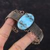 Hemimorphite Bangle Gemstone Copper Cuff Bracelet Wire Wrapped Bangle Adjustable Cuff Copper Wire Wrap Jewelry Handmade Bangle Gift For Mom