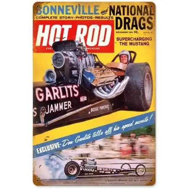 Винтажная пинап-девушка Горячие хот-роды Гараж Полный сервис Маршрут Автомеханики Металлическая жестяная табличка для деревенского настенного декора Ретро-постер П