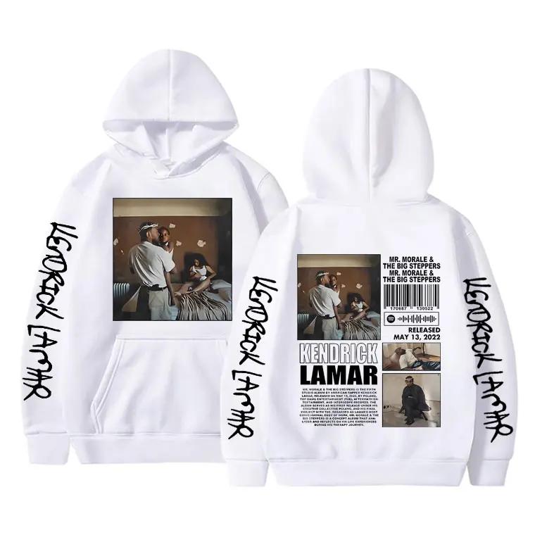 Rapper Kendrick Lamar Graphic Hoodie Album Mr Morale & The Big Steppers Print Sweatshirts Men Women Trend Hip Hop Loose Hoodies