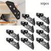 10pcs Stainless Steel Easy Installation Right Corner Bracket Shelves Right Angle-Stand Supporting Corner Connector Corner Code