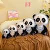 Adorable Cartoon Panda Plush Doll Soft Stuffed Toy Cute Plushie In Pink And Blue