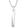 Hip Hop Gold Color Pendant Necklace Men's Women's Stainless Steel Cubic Zircon Charm Rock Jewelry Shiny Square Accessories